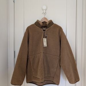 Muji Brown Sherpa Full-Zip Jacket